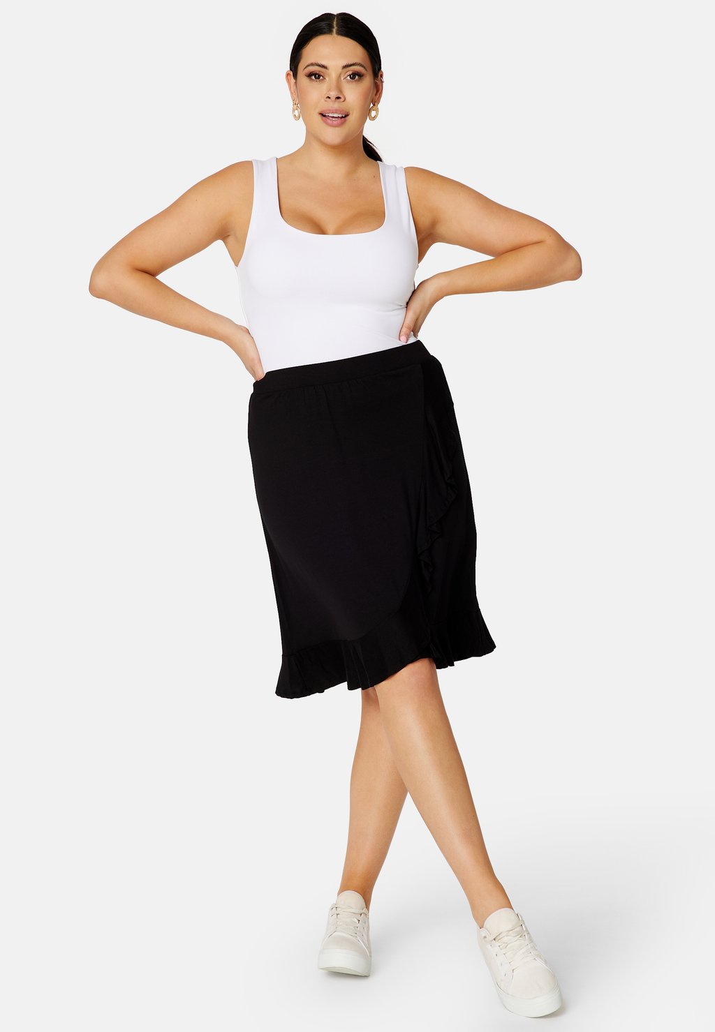 

Юбка с запахом FLOUNCE SOFT SKIRT Bubbleroom, черный