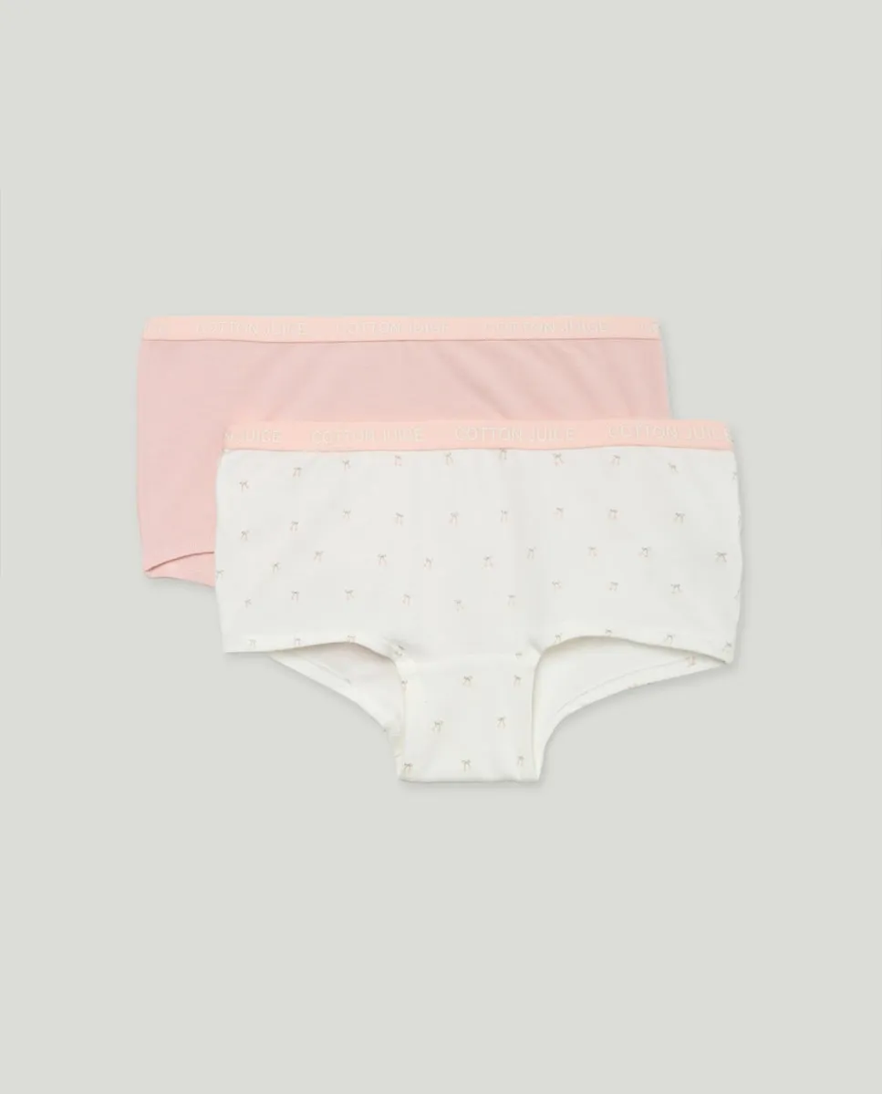 

Набор из 2 шорт-слипов с завязками Cotton Juice, мультиколор