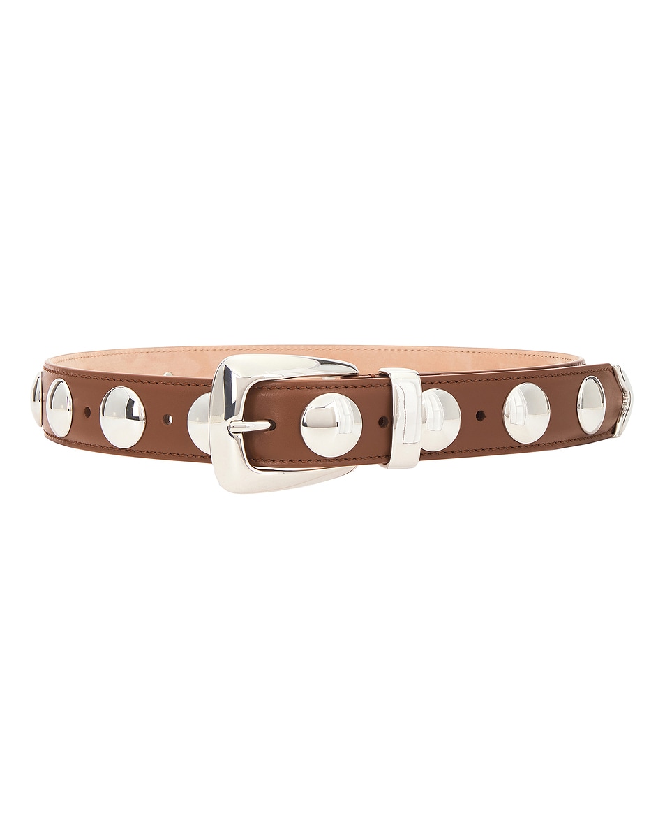 

Ремень Benny с шипами 30 мм Khaite, Dark Tan