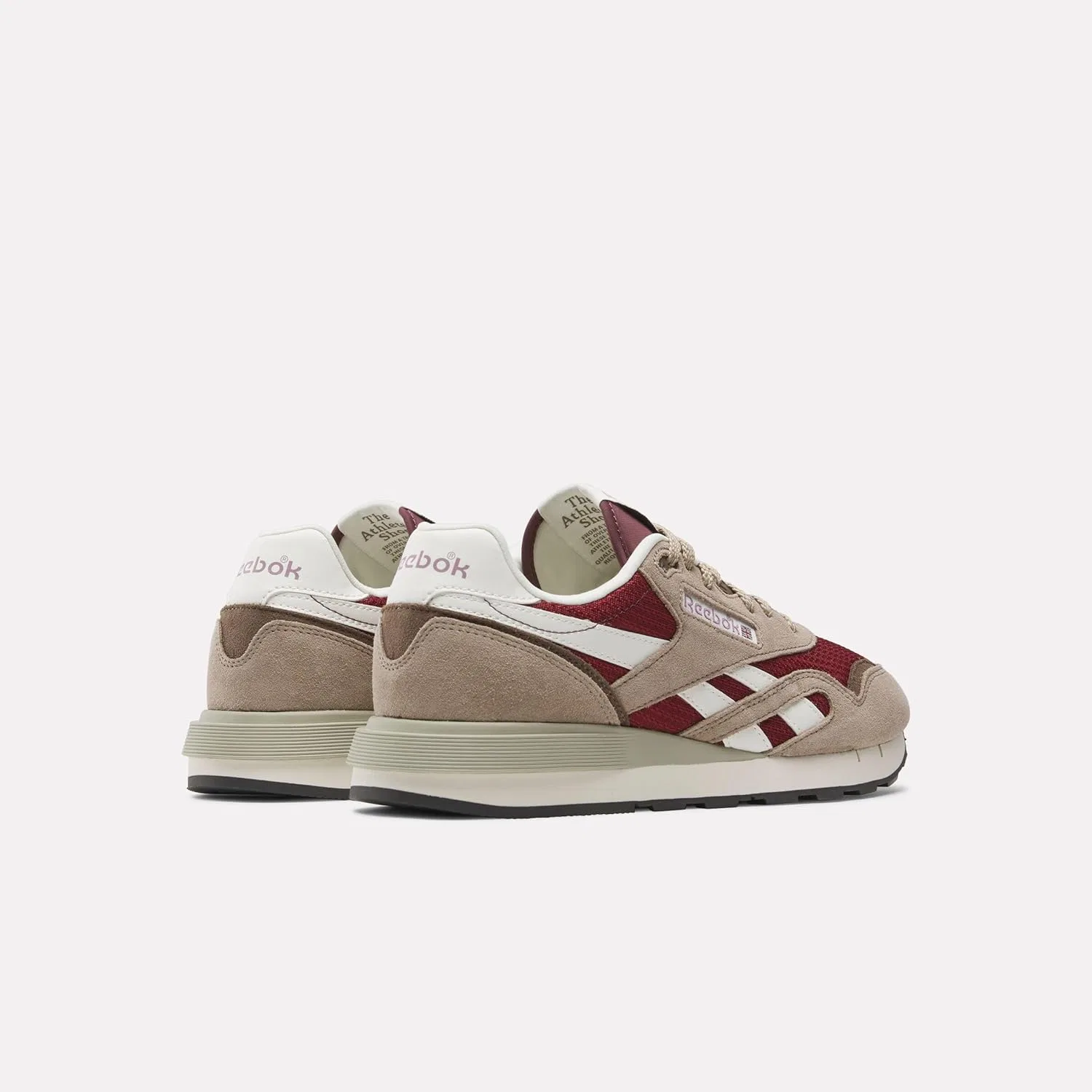 Кроссовки Reebok Unisex Classic Nylon 89, Grainygrey Blackberry Chalk — фото 4