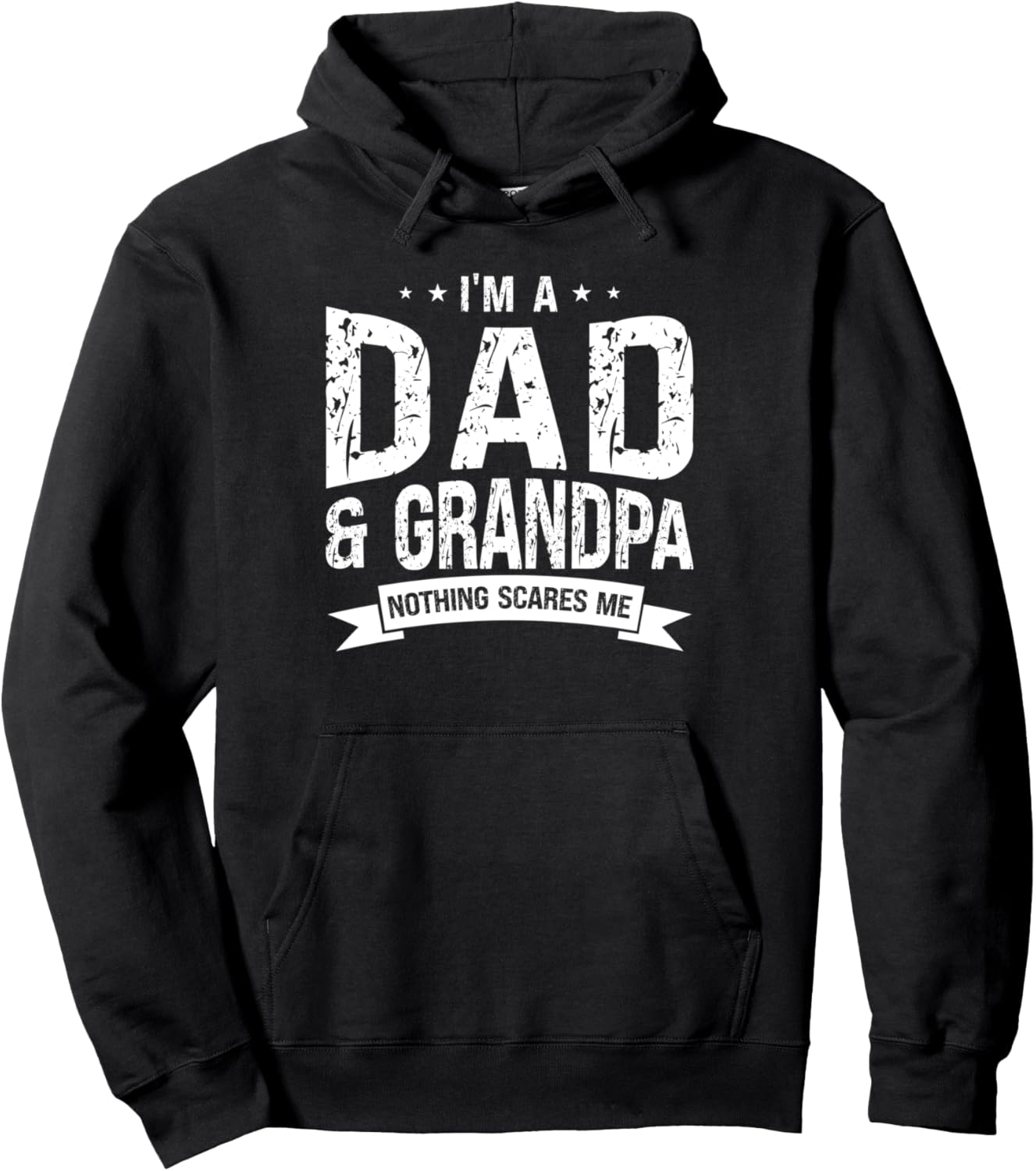 

Я папа и дедушка, меня ничего не пугает. Толстовка для внучки Humor Grandfather & Granddaughter Gift Ideas, черный
