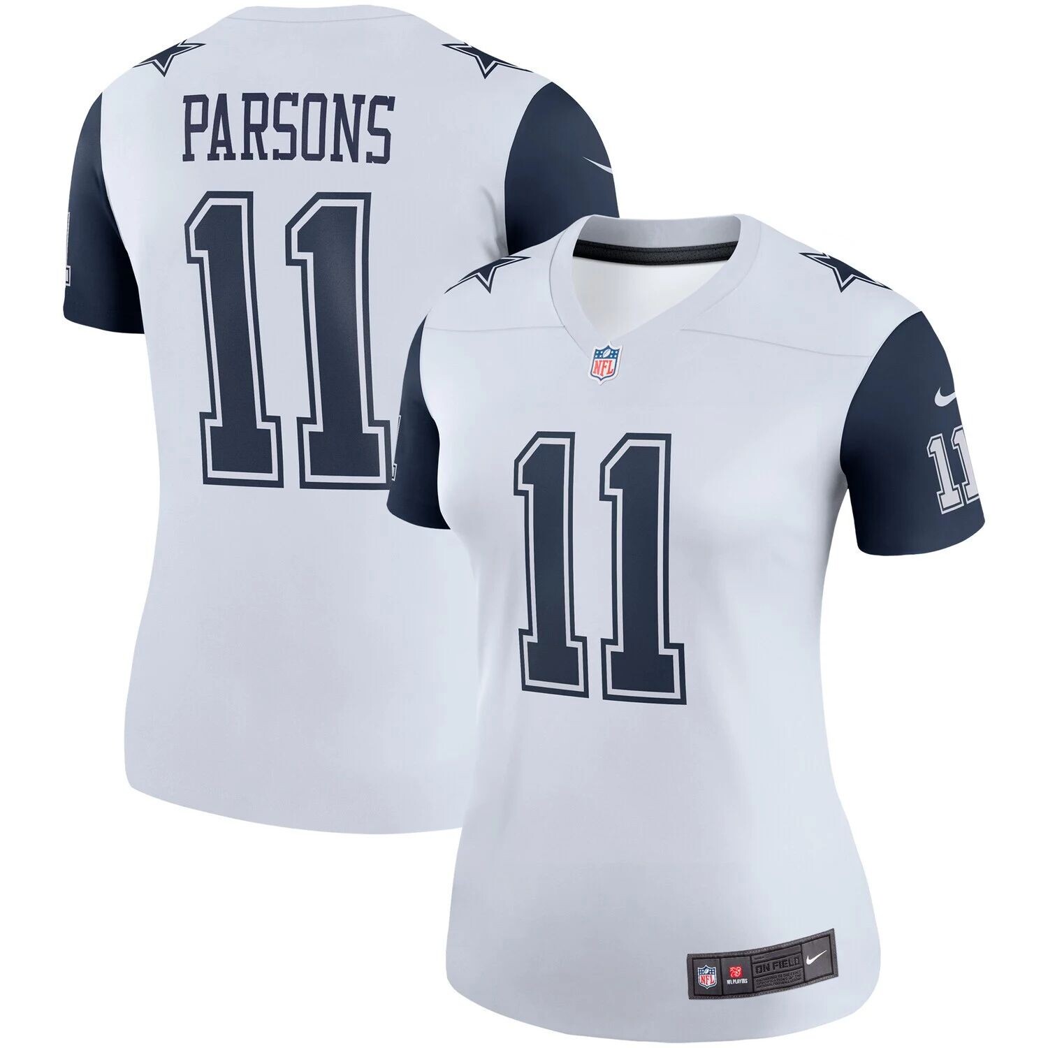 

Женская белая майка Nike Micah Parsons Dallas Cowboys Alternate Legend Nike, Белый, Женская белая майка Nike Micah Parsons Dallas Cowboys Alternate Legend Nike