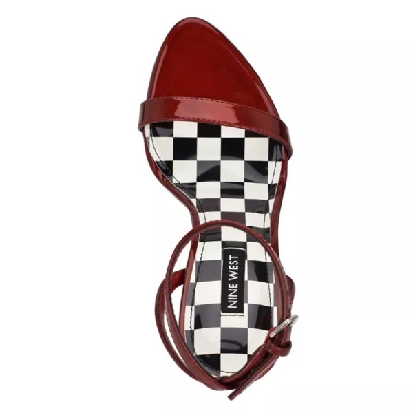 Женские сандалии Reina 03 Nine West, цвет red metallic — фото 4