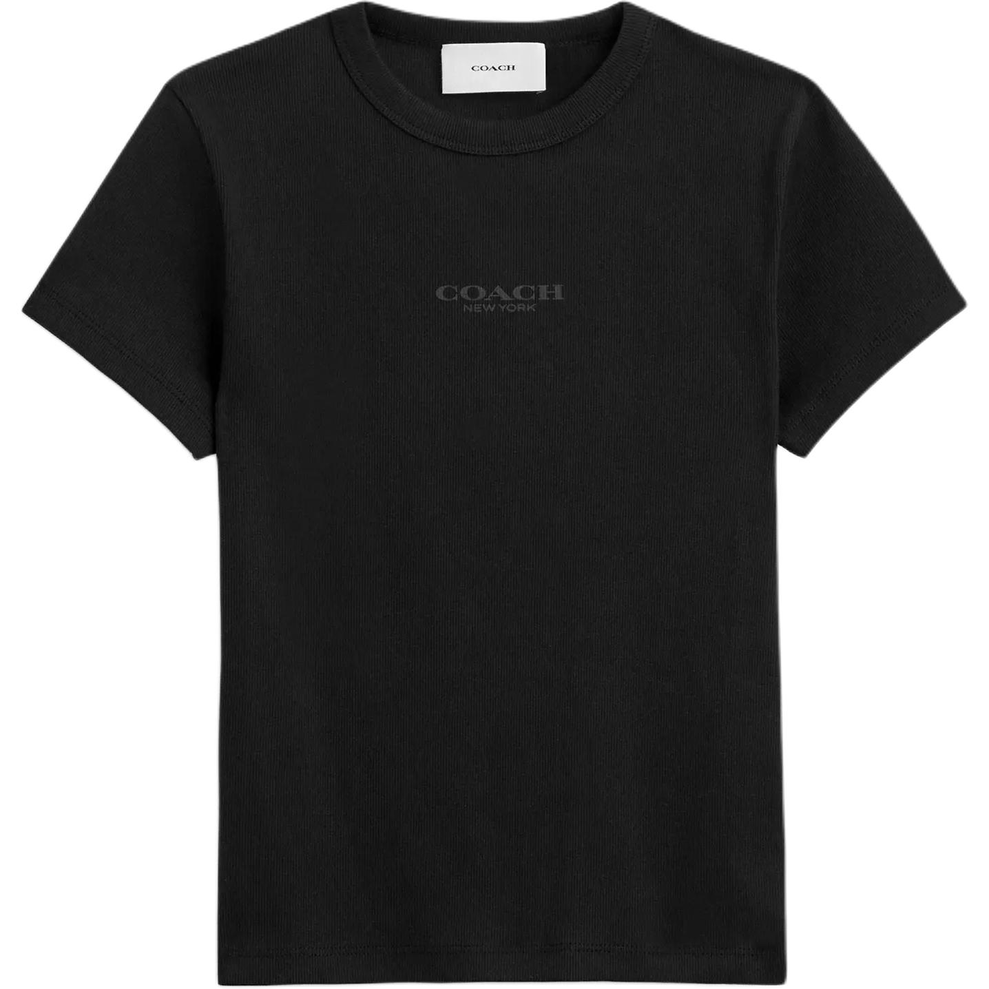

COACH Футболка женская черная, Черный, COACH Футболка женская черная