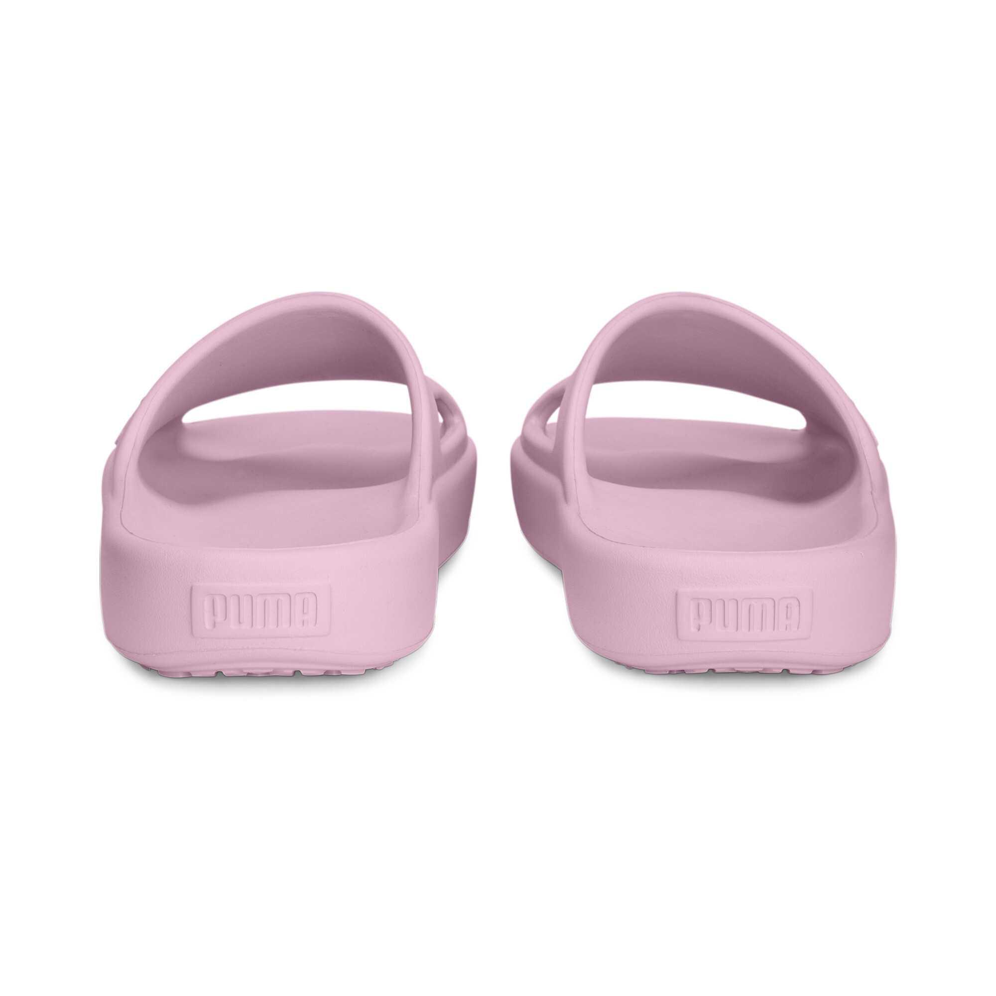 Подростковые детские шлепанцы для улицы, устойчивые к истиранию PUMA, фиолетовый — фото 4
