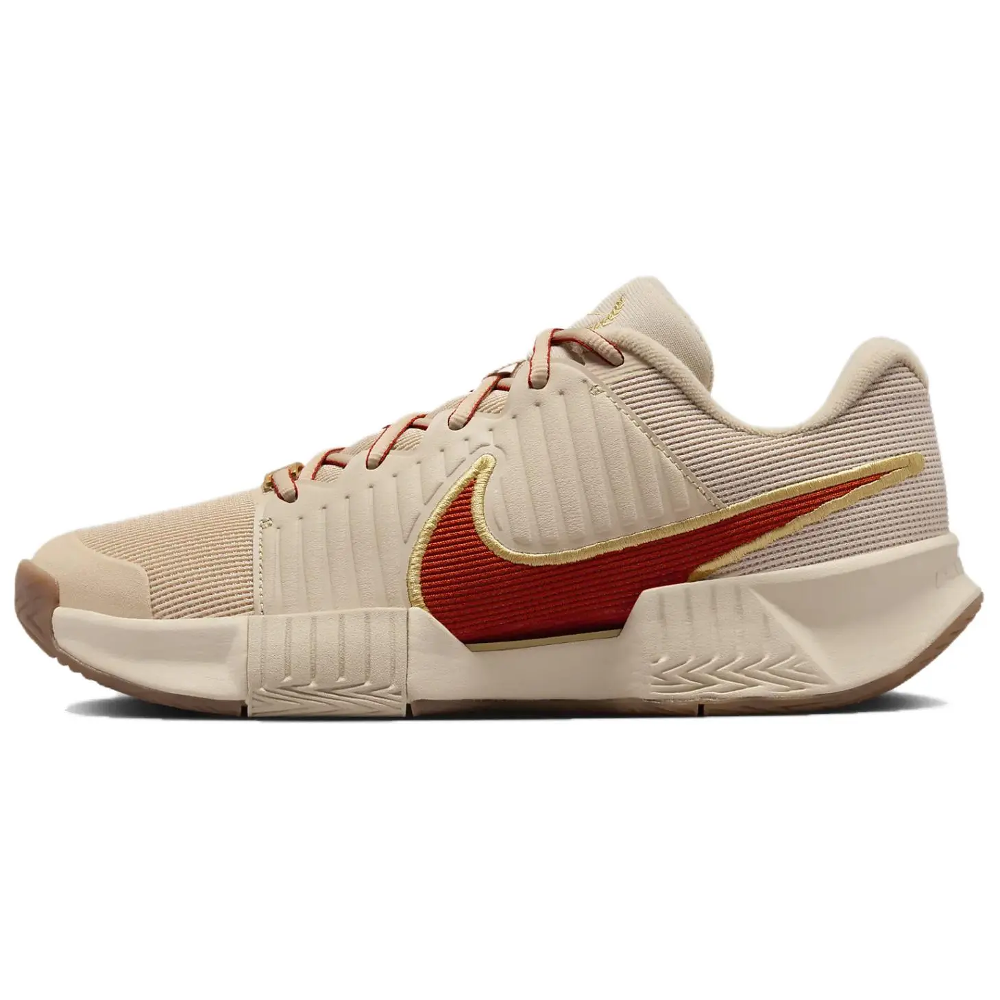 

Теннисные кроссовки Air Zoom GP унисекс с низким верхом, цвет песочный/золотистый металлик/средне-коричневый/ржавчина Nike