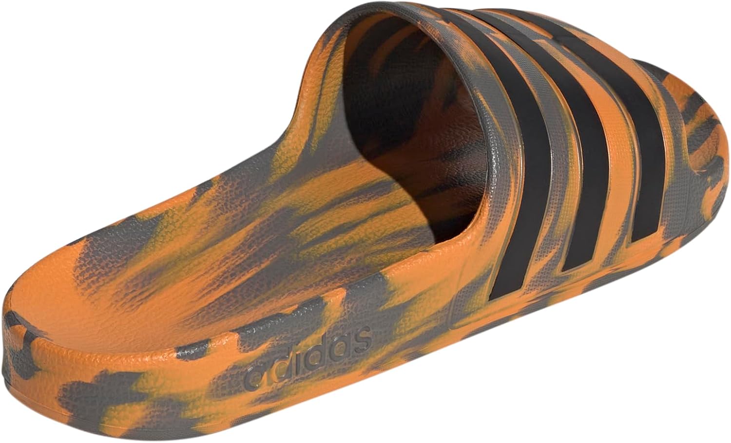 Сандалии adidas Adilette Aqua для взрослых, унисекс, черный/оранжевый/угольный — фото 2