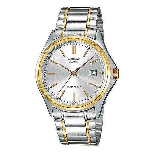

Часы CASIO Stainless Steel Strap Quartz Waterproof Unisex Mens Silver Analog, цвет silver