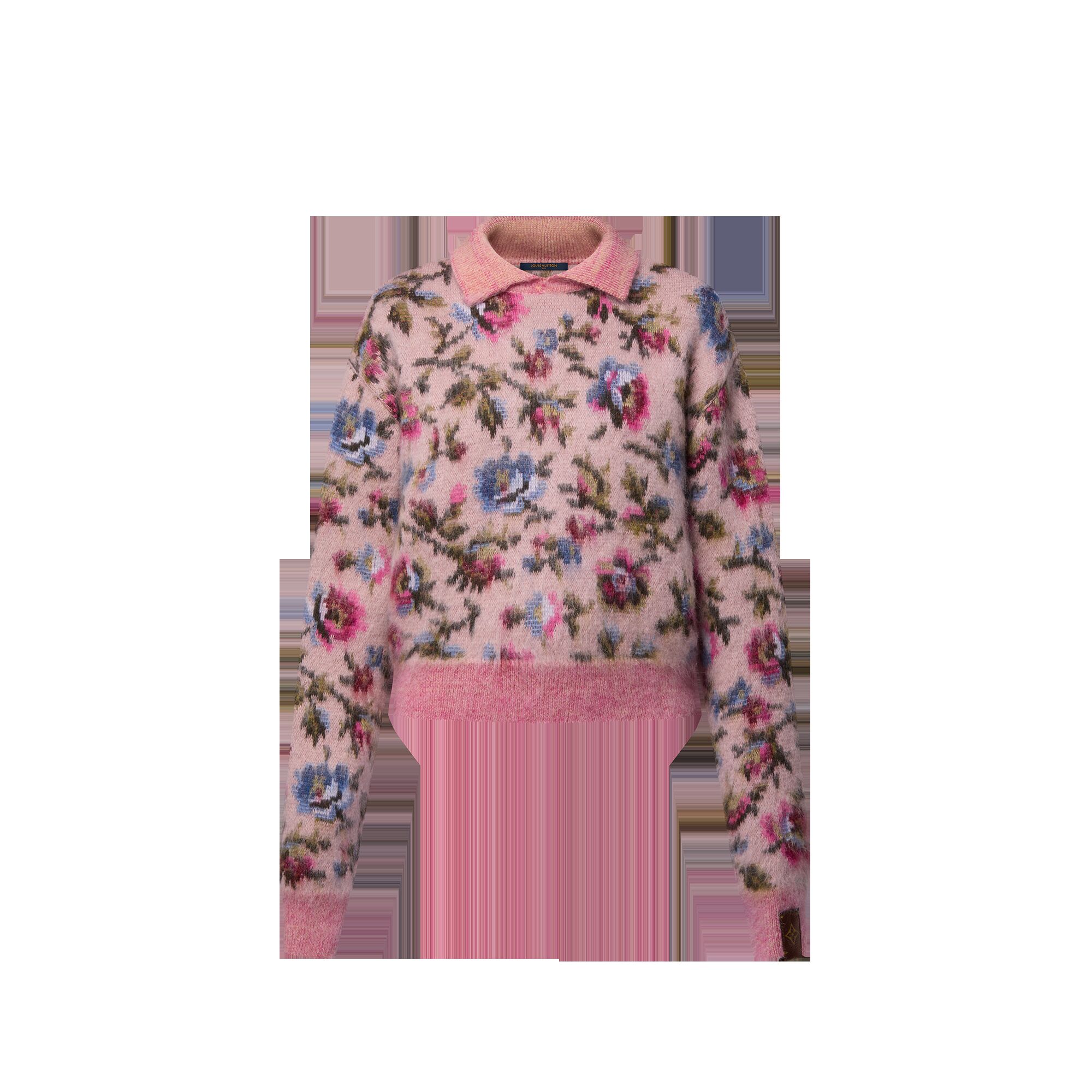 

Пуловер из мохера Winter Bloom Louis Vuitton, розовый