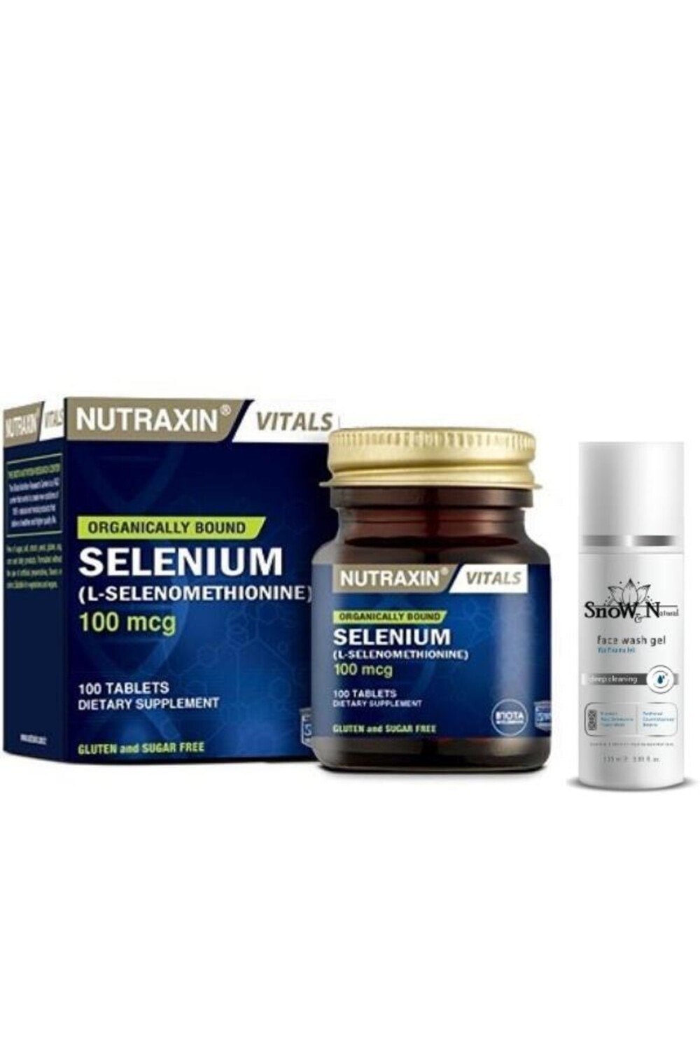 

Nutraxin Selenium 100 Tablet + Очищающий гель для лица 100 мл Подарок