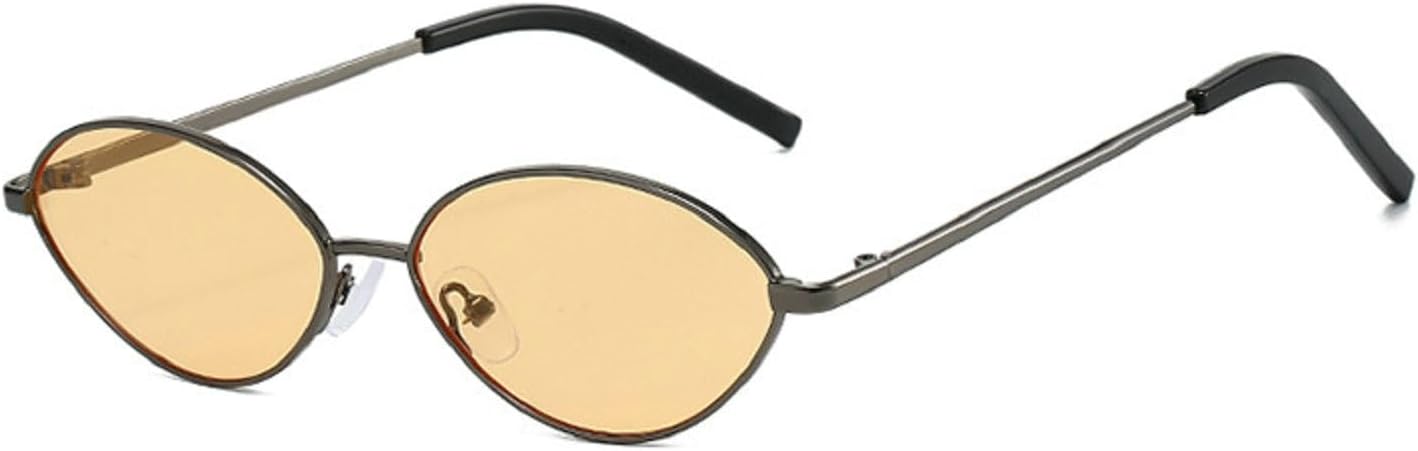 

Ретро-солнцезащитные очки «кошачий глаз» для женщин и мужчин, металлические солнцезащитные очки, женские солнцезащитные очки с градиентным переходом цвета, узкие солнцезащитные очки mincl, Grey Tea