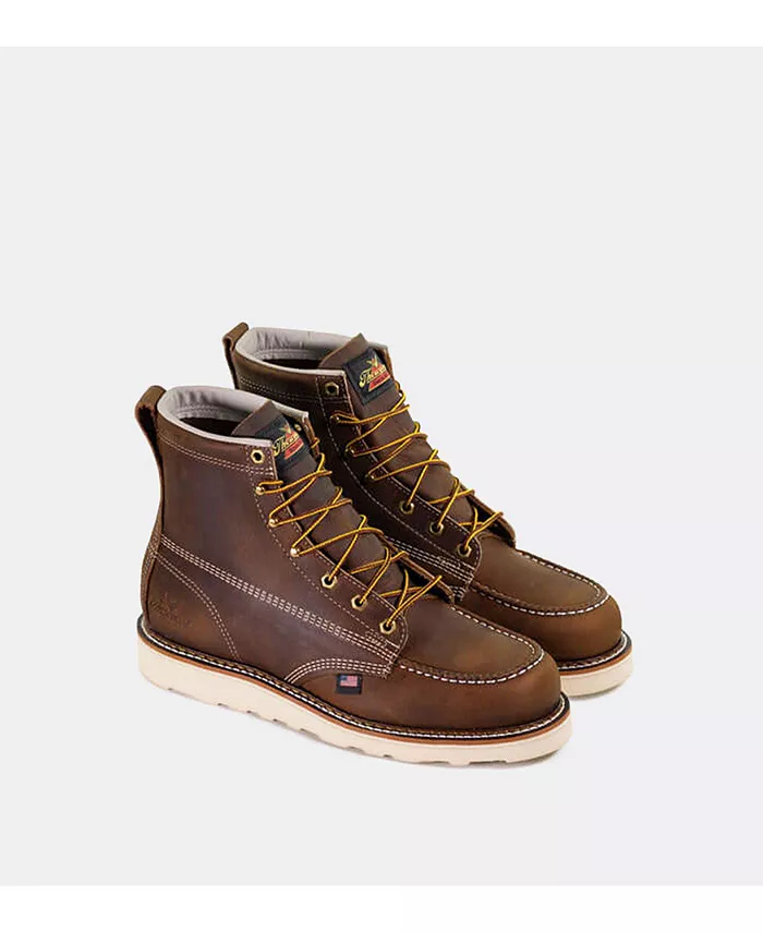 Американские рабочие ботинки Heritage 6" Moc Toe для мужчин Thorogood, коричневый — фото 4