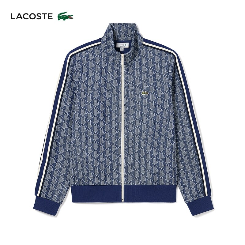 

Кардиган мужской классический Lacoste с лацканами и принтом, красный
