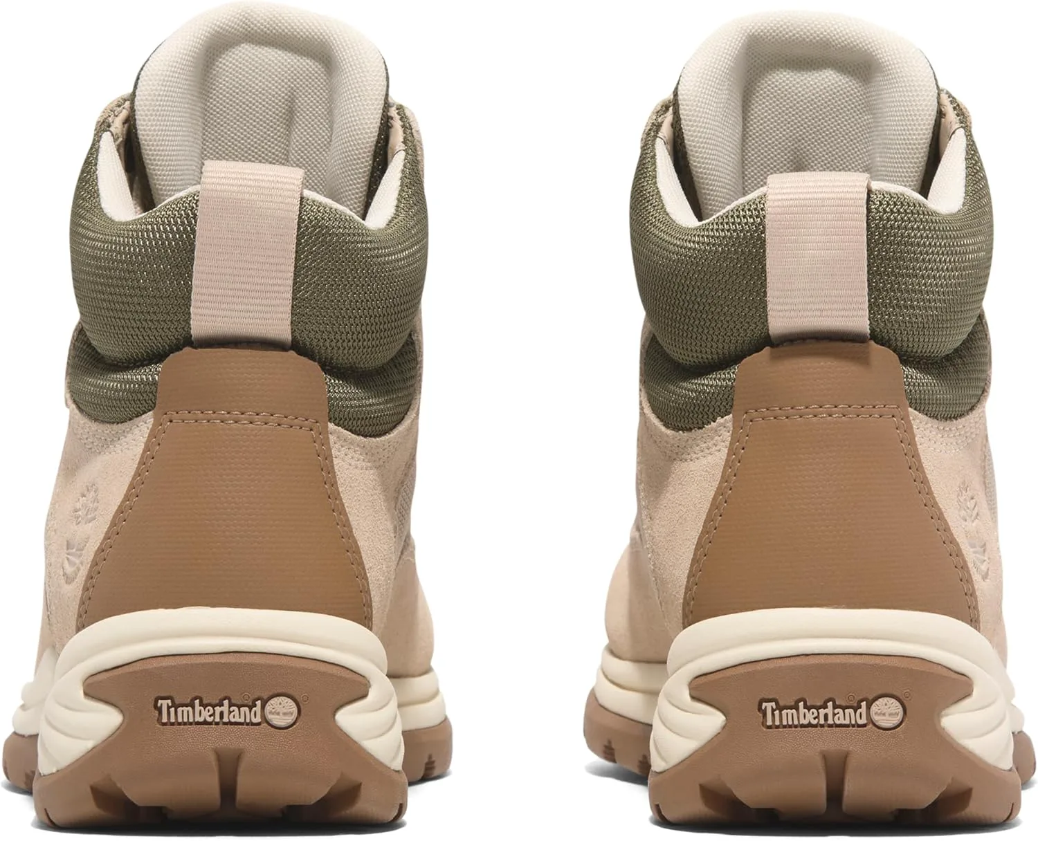 Женские водонепроницаемые походные ботинки Timberland White Ledge Mid с шнуровкой, светло-бежевый — фото 4