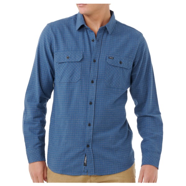 

Классическая рубашка в клетку из фланового флиса для серфинга Rip Curl, синий