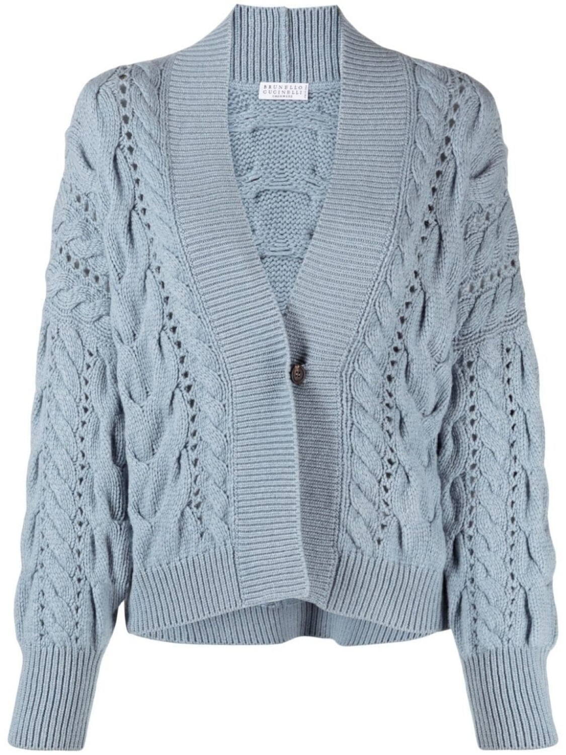 

Brunello Cucinelli кардиган фактурной вязки, синий