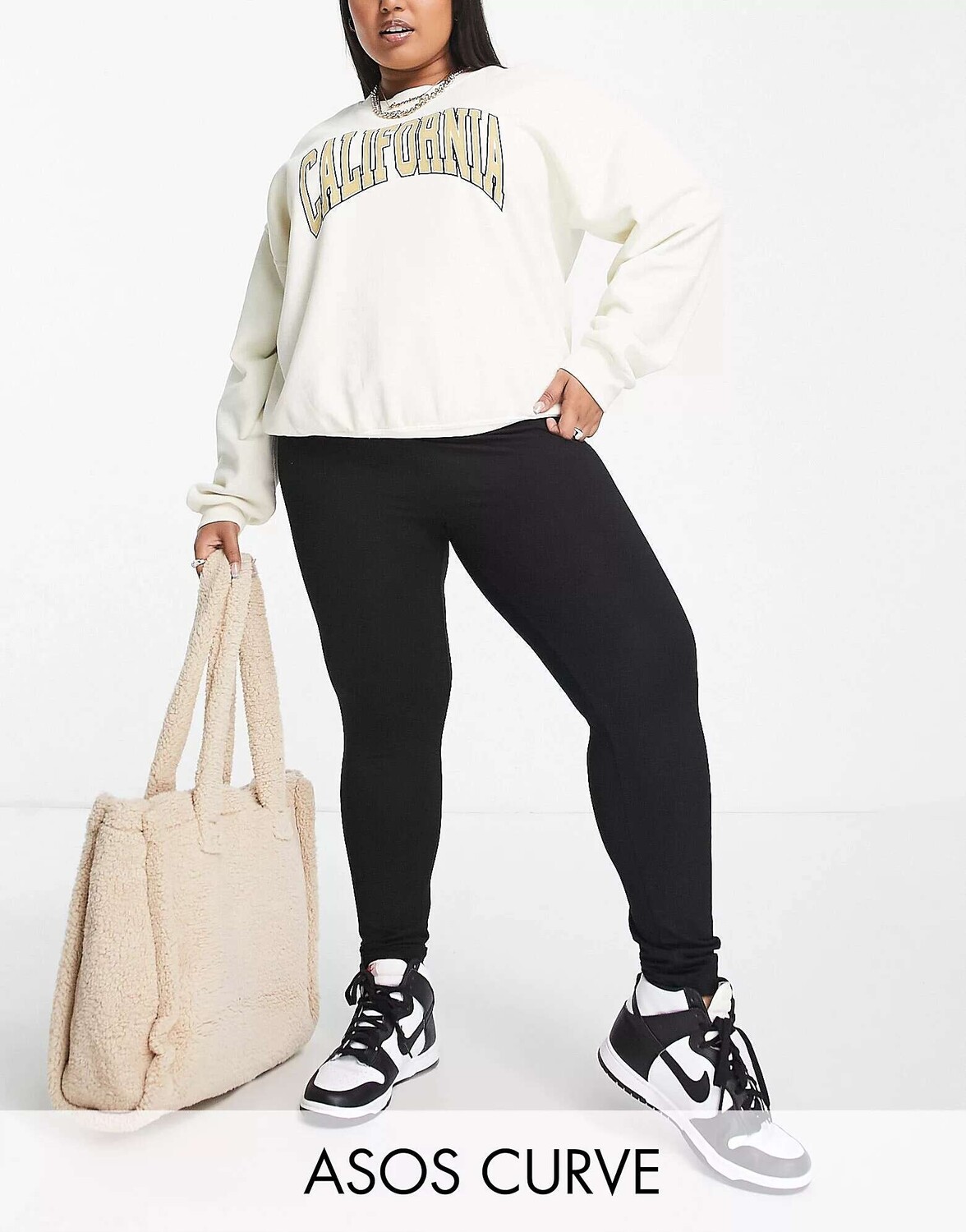 

Черные леггинсы ASOS DESIGN Curve
