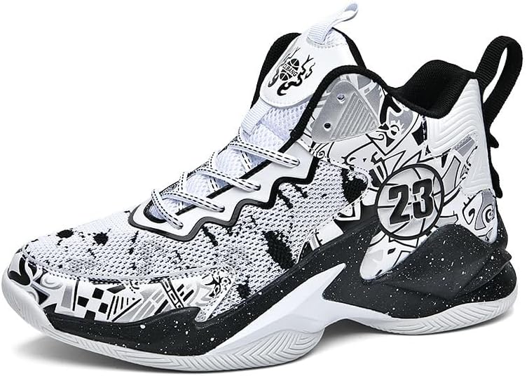 

Ботинки CTKVbmeoi 23 с высоким верхом для мужчин, амортизирующие кроссовки, нескользящие спортивные обувные для летнего баскетбольного тренинга, уличный стиль, черный