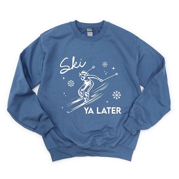 

Графический свитшот Ski ya later snowflake для женщин Simply Sage Market, Slate, Белый, Графический свитшот Ski ya later snowflake для женщин Simply Sage Market, Slate