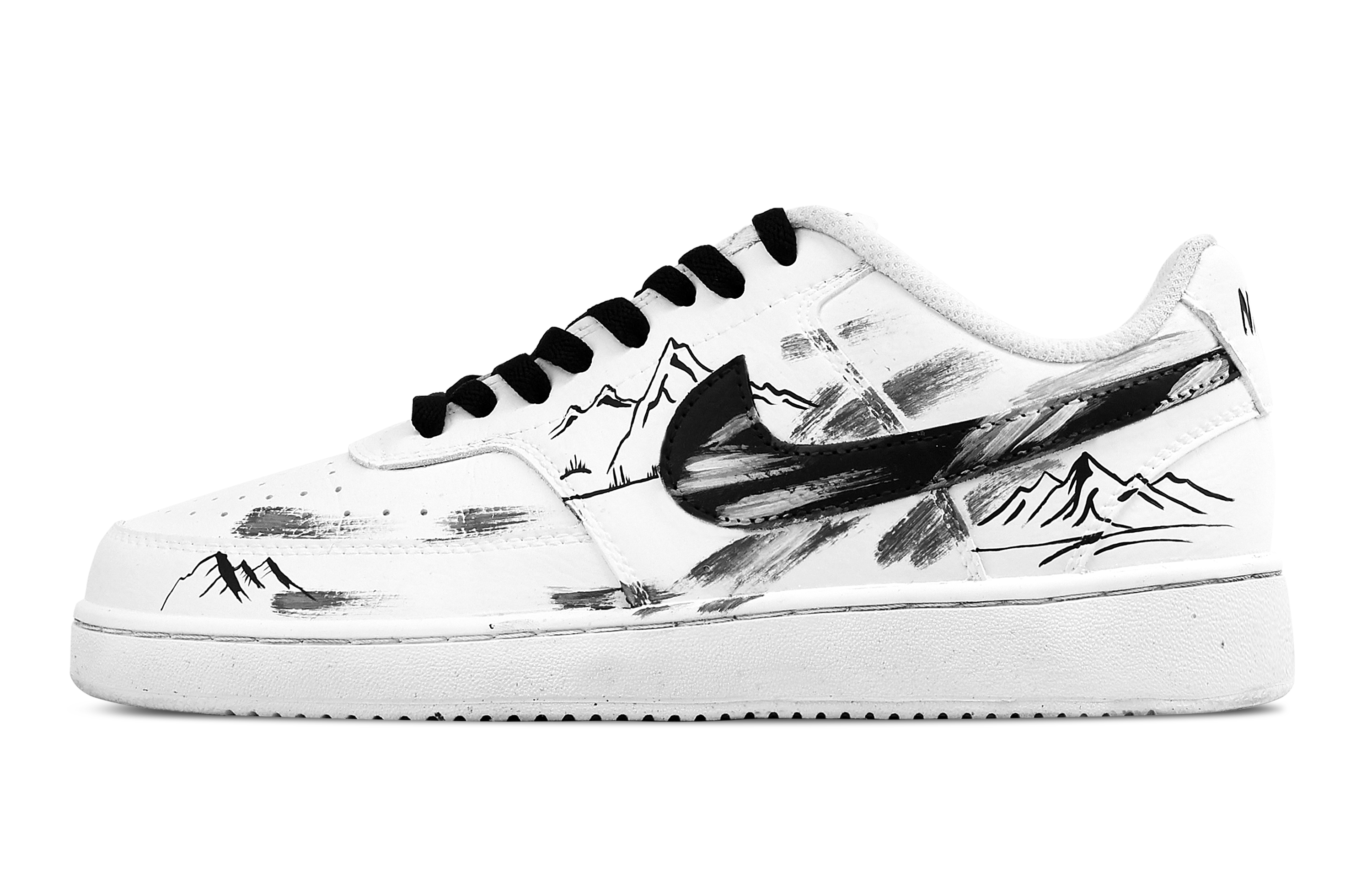 

Nike Кроссовки Court Vision 1 Fleeting Life с низким верхом, устойчивые к истиранию, мужские, черные