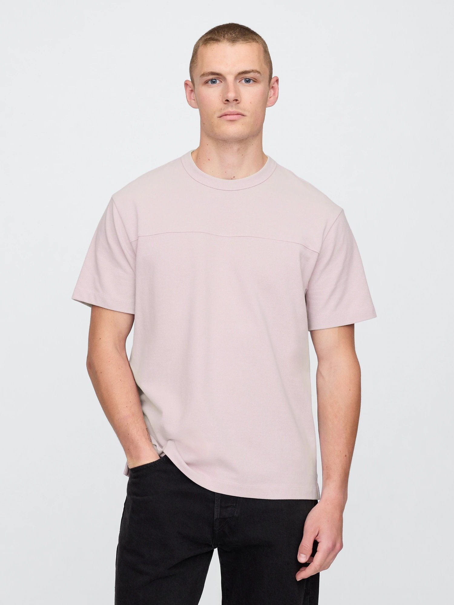 (U) Футболка свободного кроя из пике GAP, THISTLE