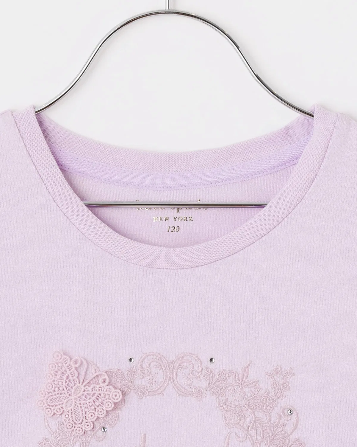 Детская футболка kate spade new york kids с коротким рукавом и кружевным узором — фото 3