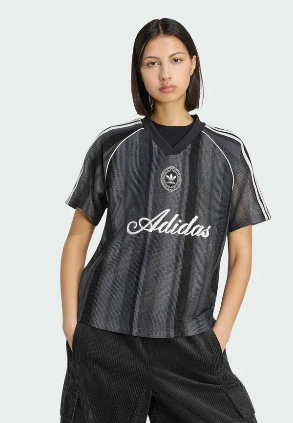 Футболка оверсайз с принтом Adidas Originals Summer Glow, черный