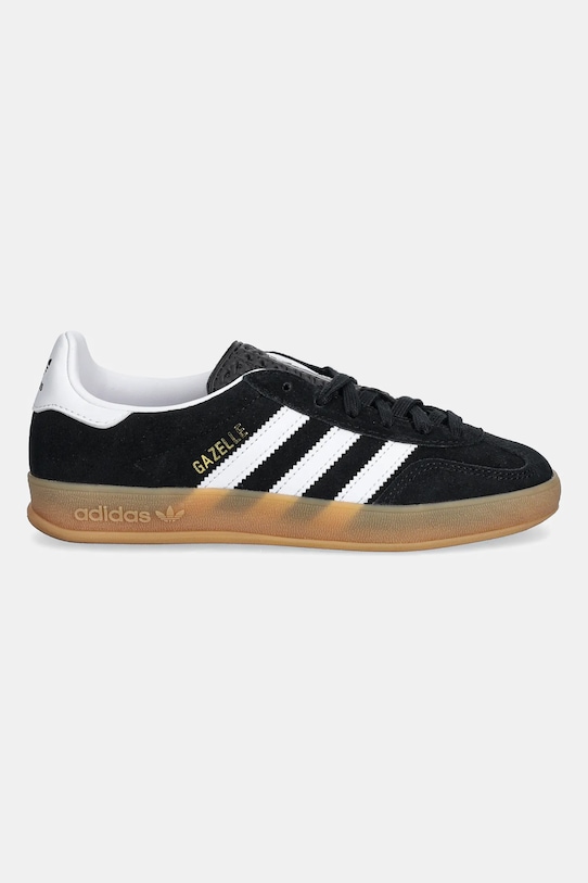 Детские замшевые кроссовки Gazelle Indoor Adidas Originals, черный — фото 2