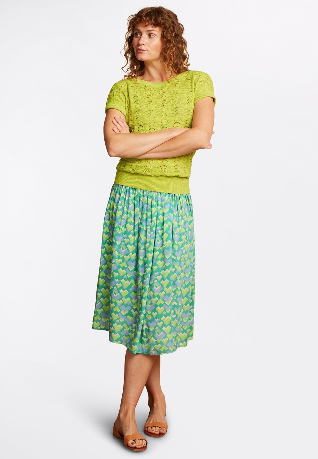 

Юбка А-силуэта LAYLA - Pleated skirt King Louie, зеленый