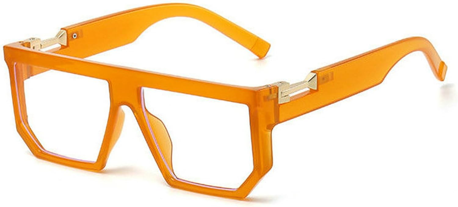 

Солнцезащитные очки COTIA Fashion Square для женщин и мужчин в стиле ретро, ​​увеличенного размера, прямоугольной формы, панк-стиль, с оригинальным дизайном, Orange Clear