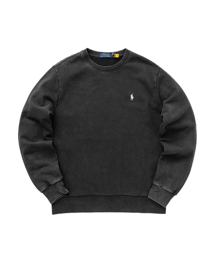 

Черная хлопковая толстовка с длинными рукавами Polo Ralph Lauren, черный