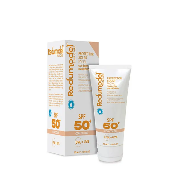 

Spf 50+ с гиалуроновой кислотой и красителем Protector Solar Facial Redumodel, 50 ml