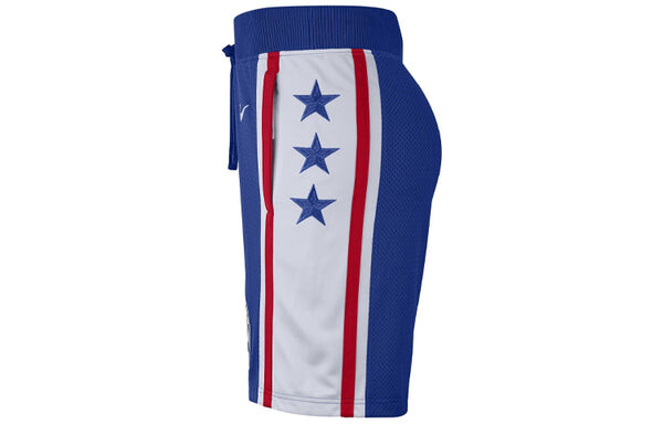 Шорты nba philadelphia 76ers colorblock спортивные дышащие быстросохнущие баскетбольные шорты Nike, синий — фото 3