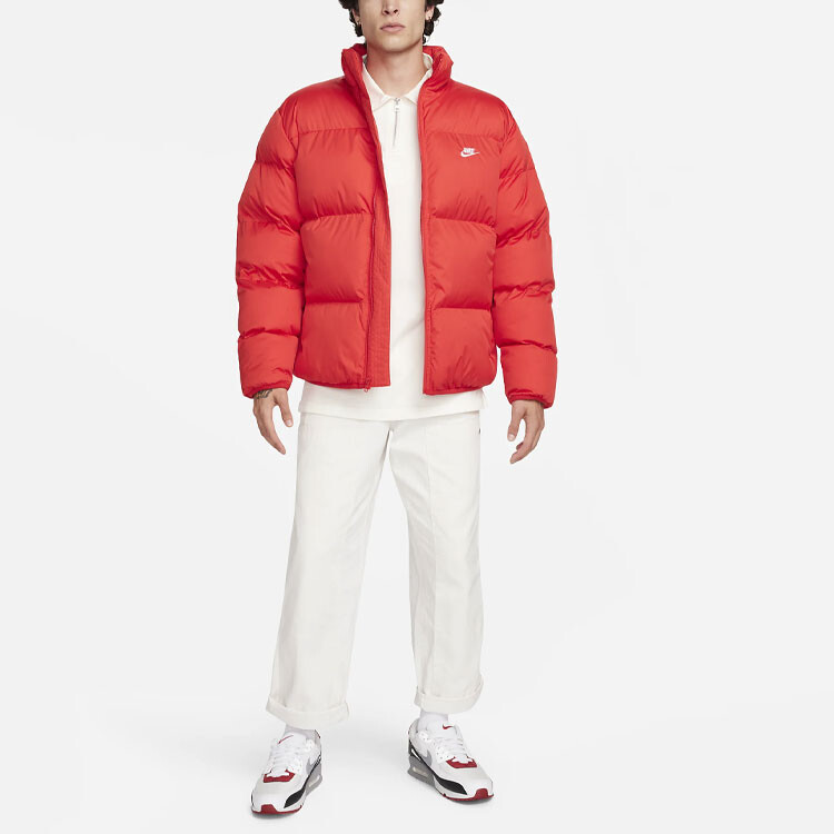Стеганая куртка мужская красная Nike, красный — фото 3