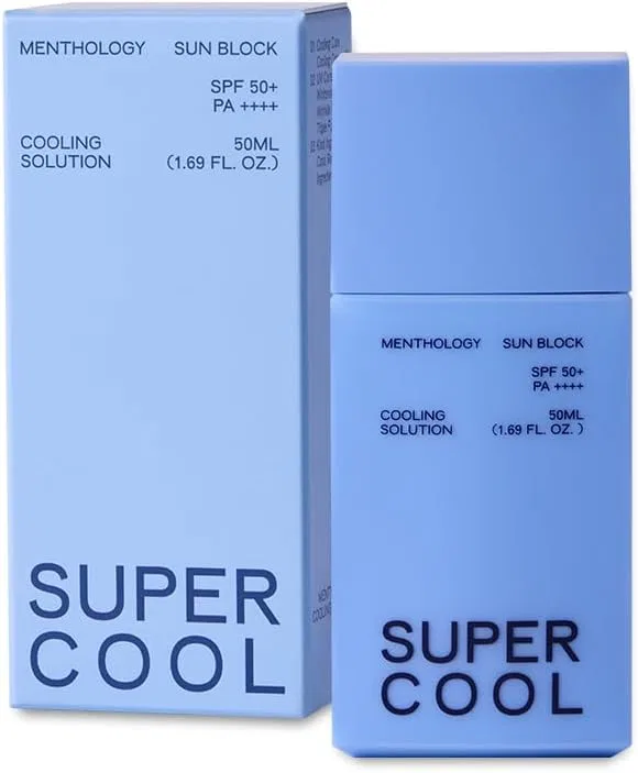 Солнцезащитный лосьон для лица SPF50+ PA++++ Menthology, 50 мл, голубой