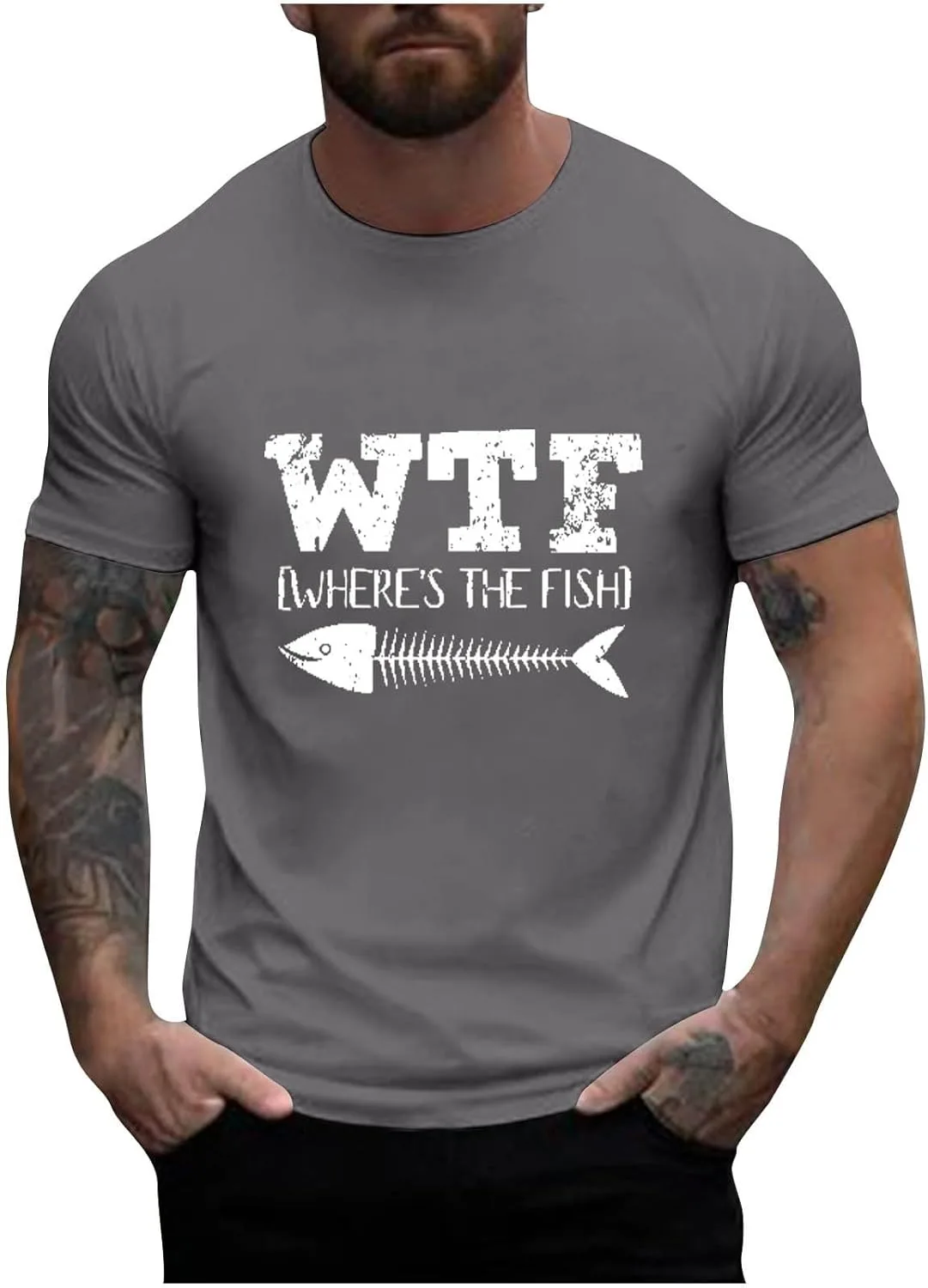 

Футболка WTF Where's The Fish мужская с принтом Sdeycui