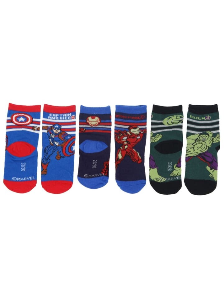 

Носки Avengers Marvel 3er-Pack Socken Söckchen, разноцветный