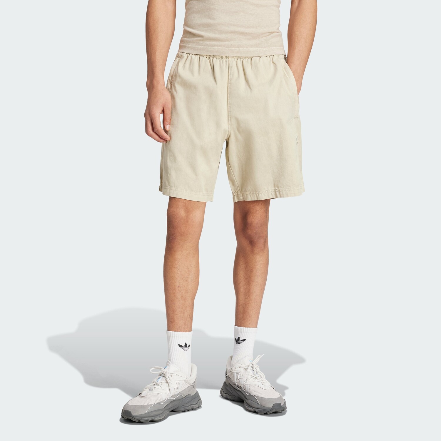 

Мужские тканые шорты adidas Trefoil Essentials+ Dye, цвет Putty Grey