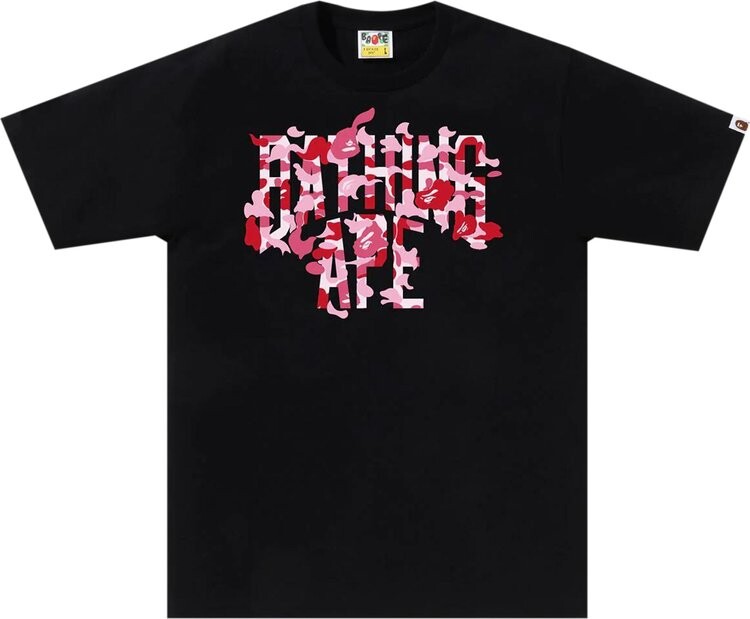

Футболка BAPE ABC Camo Rebuild NYC Logo 'Black/Pink', черный