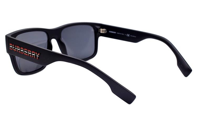 Burberry Солнцезащитные очки мужские матовые черные с поляризацией, Matte Black/Polarized — фото 4