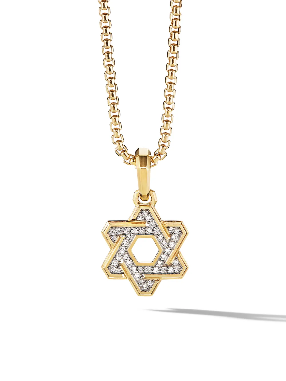 

Подвеска Deco Star of David из желтого золота с бриллиантами (24 мм) David Yurman, золотой