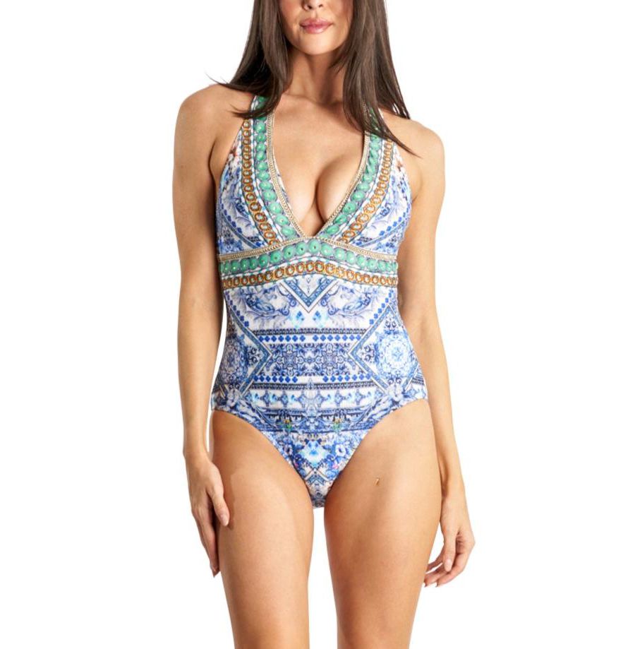 

Женский слитный купальник с вырезами La Moda Clothing, Blue