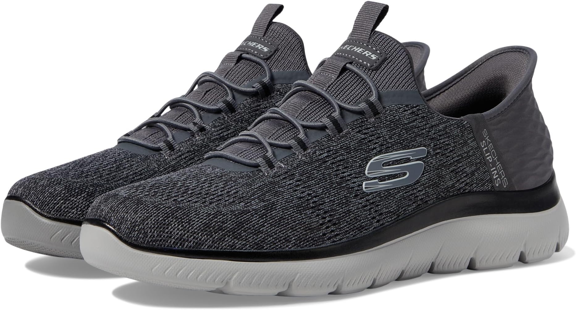 

Кроссовки SKECHERS Summits Key Pace Hands Free Slip-In, цвет Charcoal/Black
