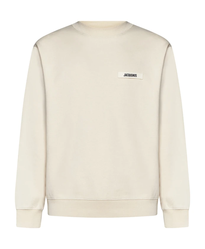 

Свитер с аппликацией логотипа Jacquemus, бежевый