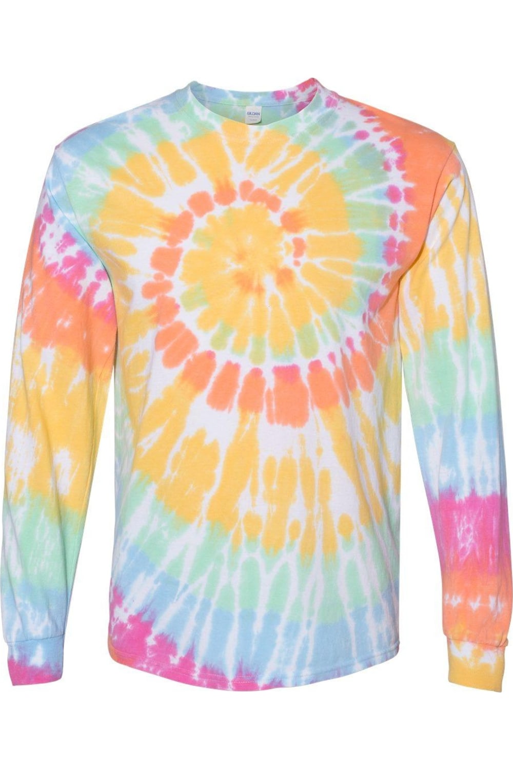 

Футболка с длинным рукавом Dyenomite Multi-Color Spiral Tie-Dyed