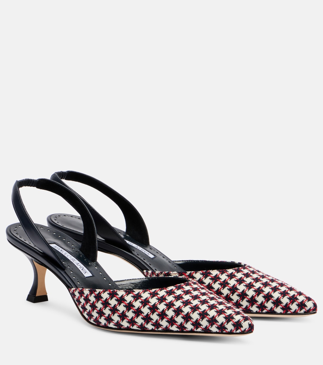 Кариолайн 50 туфли-лодочки с ремешком на щиколотке в клетку Manolo Blahnik, 977M Ywov
