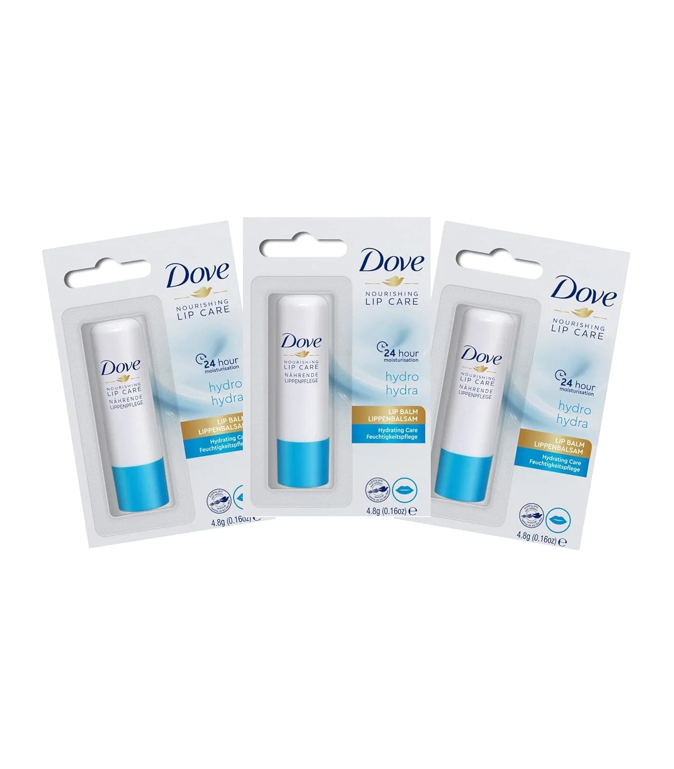 Бальзам для губ «Nourishing Lipcare» от Dove, 4.8 г (3 шт.) Dove