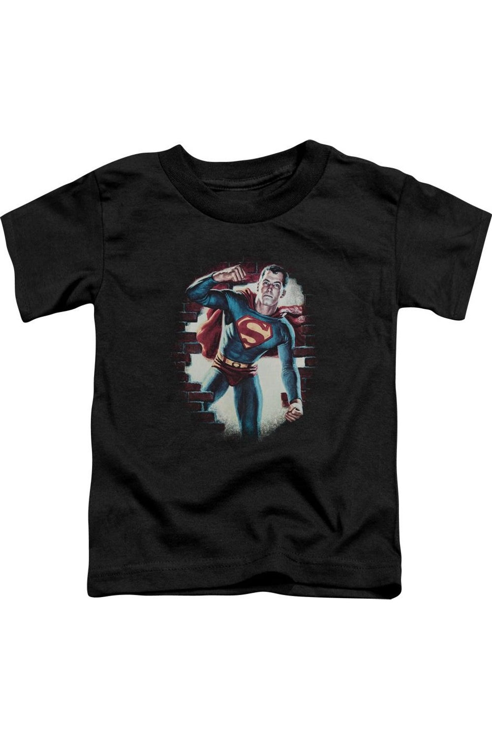 

Винтажная футболка Superman с коротким рукавом для малышей Gildan, черный