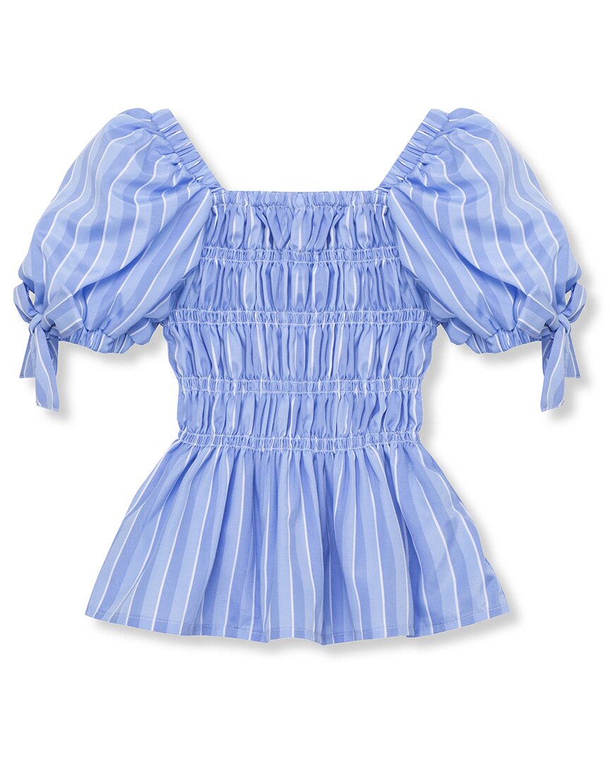 

Топ Habitual Stripe Smocked, синий