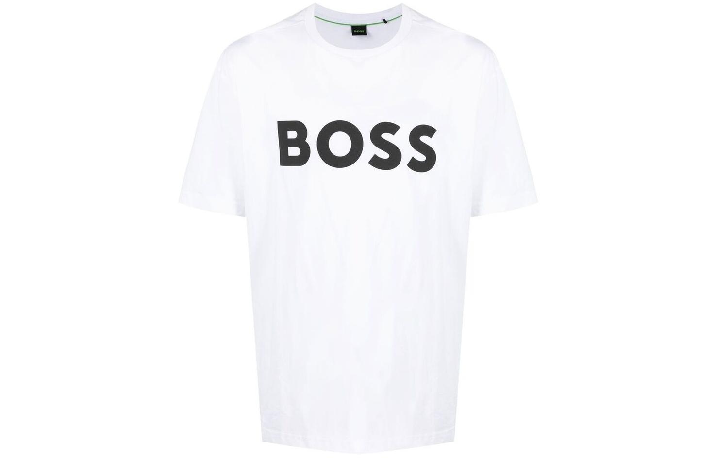 

Футболка с круглым вырезом и принтом логотипа Boss HUGO BOSS, белый